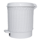 Lixeira Vime Branco Quarto Bebê Unissex