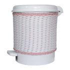 Lixeira Vime Rosa Quarto Bebê Menina