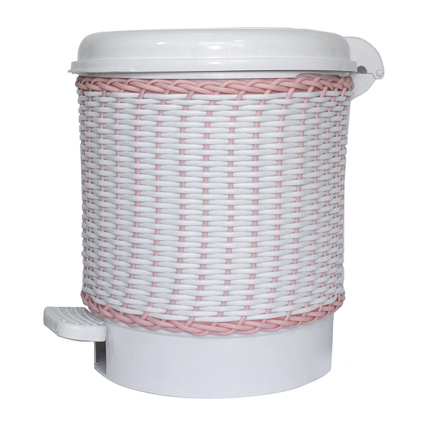 Lixeira Vime Rosa Quarto Bebê Menina