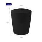 Lixeira Vitra Com Tampa 5 Litros Preta - Ou