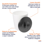 Lixeira Vitra Vintage 5 Litros Cores Cozinha Banheiro - Ou Gr