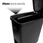 Lixeiras Para Banheiro Cozinha Single 2 Peças Preto - Coza