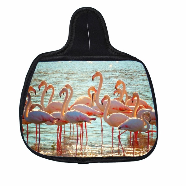 Lixo Car  Flamingo Na Água Material Neoprene 3mm 30x25cm