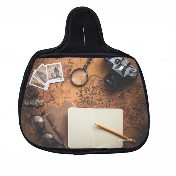 Lixo Car  Mapa Retrô Material Neoprene 3mm 30x25 Cm