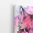 Lobo Animais Aquarela Arte Colorido Quadro Canvas 140x90cm