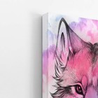 Lobo Animais Aquarela Arte Colorido Quadro Canvas 60x40cm