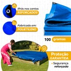 Lona Azul Plastica 3x5m 100g Construçã Proteção Em Obras