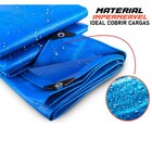 Lona Azul Plastica 4x5m 100g Construçã Proteção Em Obras