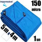 Lona Carreteiro Azul 150 Micras - 5x4m - Construmarcas