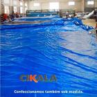 Lona Ck300 Azul 8x4 Metros Em Polietileno Com Ilhós A Cada Me