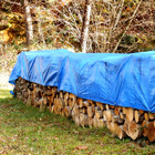 Lona Impermeável Com Ilhós Azul 5x2,5m 330 Micras