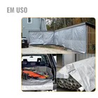 Lona Impermeável Com Ilhós Preta/prata 2,5x2,5m 310 Micras