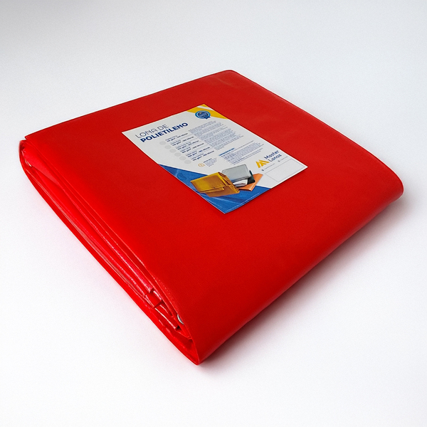 Lona Impermeável Com Ilhós Vermelha 3,5x3m 330 Micras