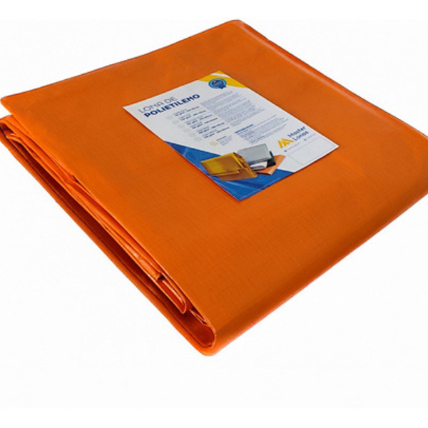 Lona Impermeável Para Cobertura Laranja 4x4m 330 Micras