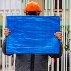 Lona Plástica Azul Foxlux Com Ilhos Cantos Reforçados 3mx3m