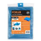 Lona Plástica Azul Foxlux Com Ilhos Cantos Reforçados 3mx3m