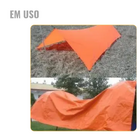 Lona Plástica Impermeável Laranja 5x5m 265 Micras
