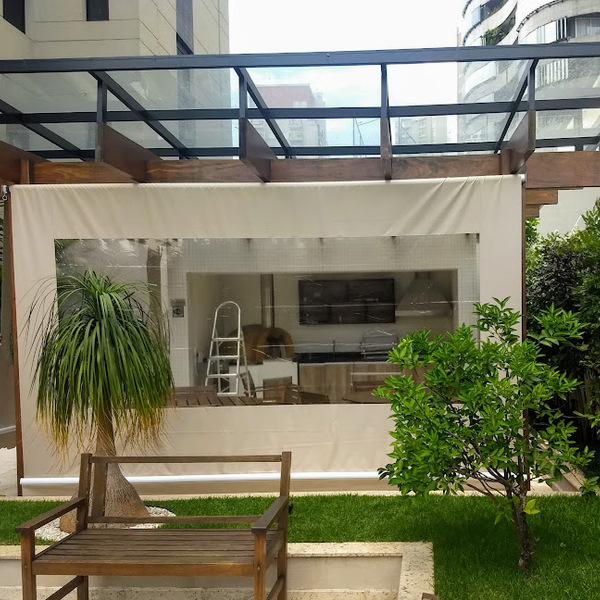 Lona Pronta Para Toldo Cortina 3,20m X 2,50m Cor Bege *SOMENT