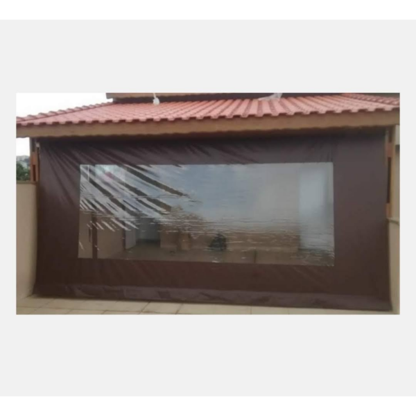 Lona Pronta Para Toldo Cortina 4m X 2,80m Cor Marrom Café *SO