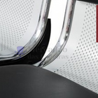 Longarina 2 Lugares Cromada Com Estofado Vinho (7825) B-203a