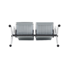 Longarina De 2 Lugares Cromada Com Assento Estofado