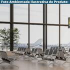 Longarina Estofada 4 Lug Nr-17 Dubai Fratini 226 Cm Aço Carbo