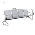 Longarina Para Recepção Aeroporto Com 04 Lugares - Cor Cromad