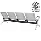 Longarina Para Recepção Aeroporto Com 04 Lugares - Cor Cromad