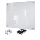 Lousa 60x80 Quadro Vidro 6mm branca Escolar branco Suporte ac
