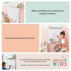 Lousa Criativa Branca Infantil Para Desenho E Pintura + Bobin