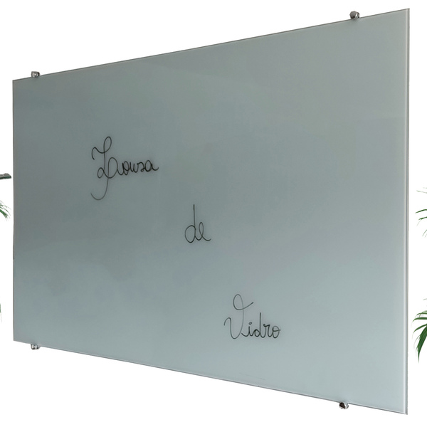 Lousa De Vidro 90x60cm Para Escritório Estudo Planner