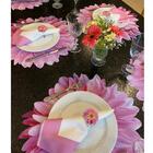 Lugar Americano Bianka - Corte E Sensação 3d - Flor Rosa