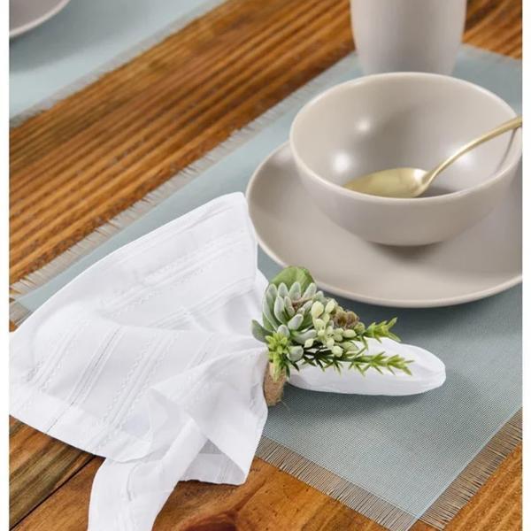 Lugar Americano Copa Cia Chiara Franjas 45x30cm Salvia