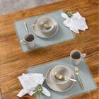 Lugar Americano Copa Cia Chiara Franjas 45x30cm Salvia