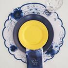 Lugar Americano - Corte E Sensação 3d - Peônia Azul