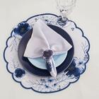 Lugar Americano - Corte E Sensação 3d - Peônia Azul