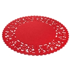 Lugar Americano De Natal Redondo Avulso 1un  Vermelho 35 Cm -