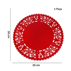 Lugar Americano De Natal Redondo Avulso 1un  Vermelho 35 Cm -