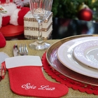 Lugar Americano De Natal Redondo Avulso 1un  Vermelho 35 Cm -