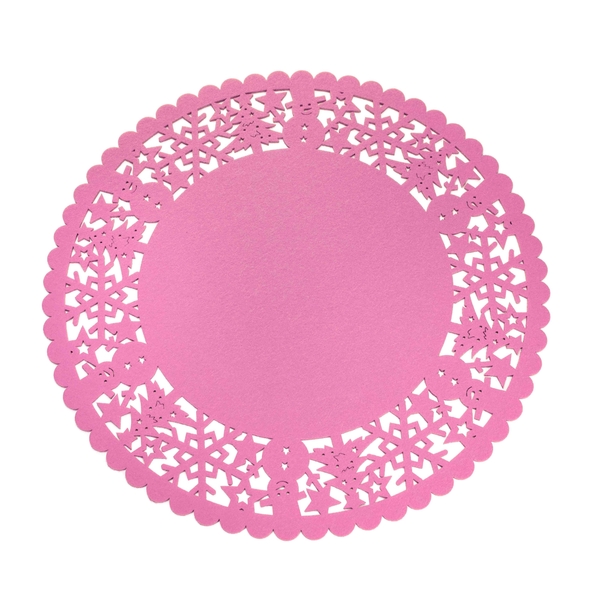 Lugar Americano De Natal Redondo Avulso 1un Rosa Claro 35cm -