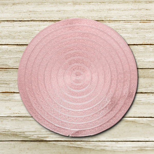 Lugar Americano De Plástico Espiral Rosé 38cm