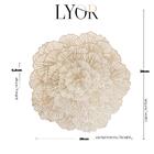 Lugar Americano De Pvc Flor Dourado 38cm - Lyor