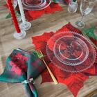 Lugar Americano Flor Natalina - Corte 3d - Bico De Papagaio