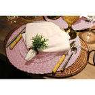 Lugar Americano Liso Redondo Rosa 38cm
