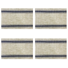 Lugar Americano Listra Azul 4 Peças Class Home