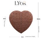 Lugar Americano Lyor Coração De Rattan Plástico Marrom 41cm