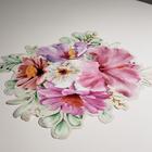 Lugar Americano Maria Inês Corte Flores Bouquet Aquerela