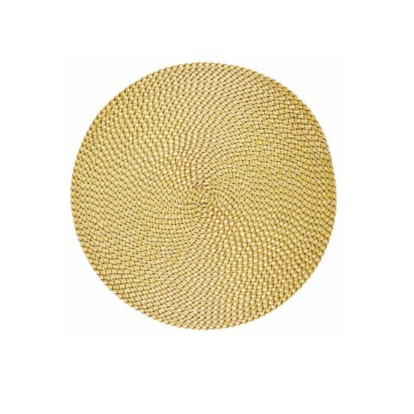 Lugar Americano Redondo Dourado 4 Peças Class Home