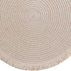 Lugar Americano Redondo Franja 38cm Palha