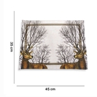 Lugar Americano Retangular Rena De Natal Bege 35x45 Cm - D'ro